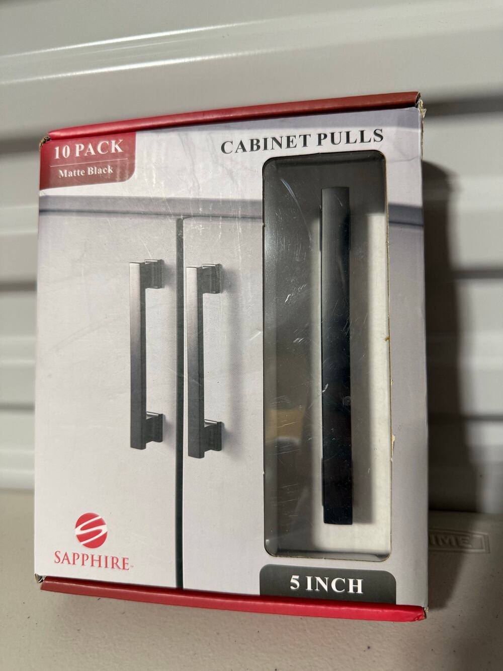 Sapphire 5-inch matte black cabinet pulls (10-pack)